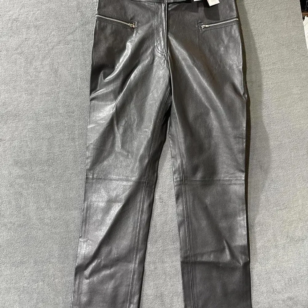 Rebecca Minkoff Women's Black Leather Poppy Leggings - Size M - Picture 2 of 6